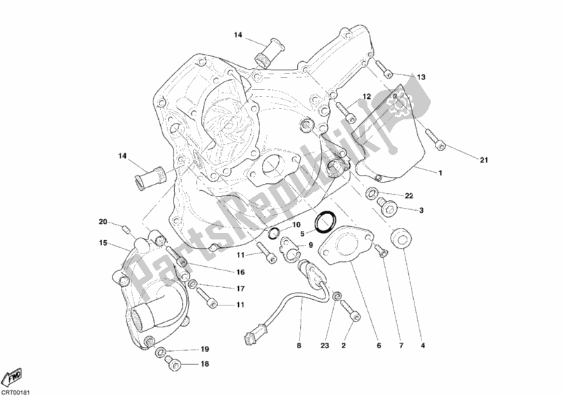 Todas as partes de Tampa Do Gerador do Ducati Superbike 749 R 2004